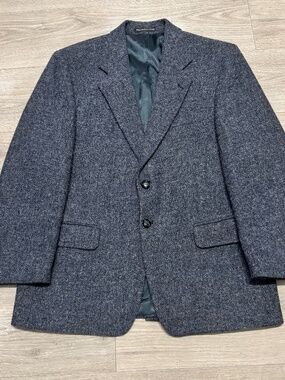 Harris Tweed Gray Charcoal wool Sport Coat Salt & Pepper Tweed - Moores